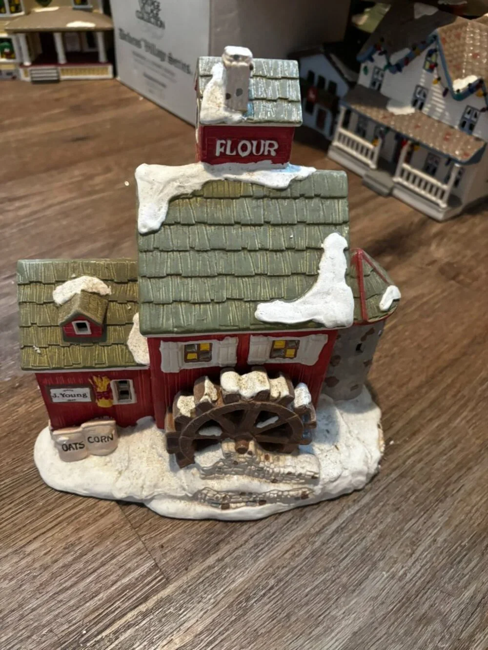 Department 56 Christmas village light up building J. Youngs Granary